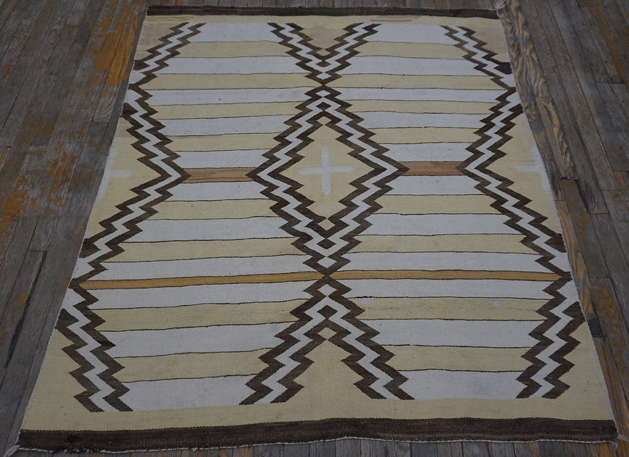 Tapis Navajo américain du début du 20e siècle 4' 6