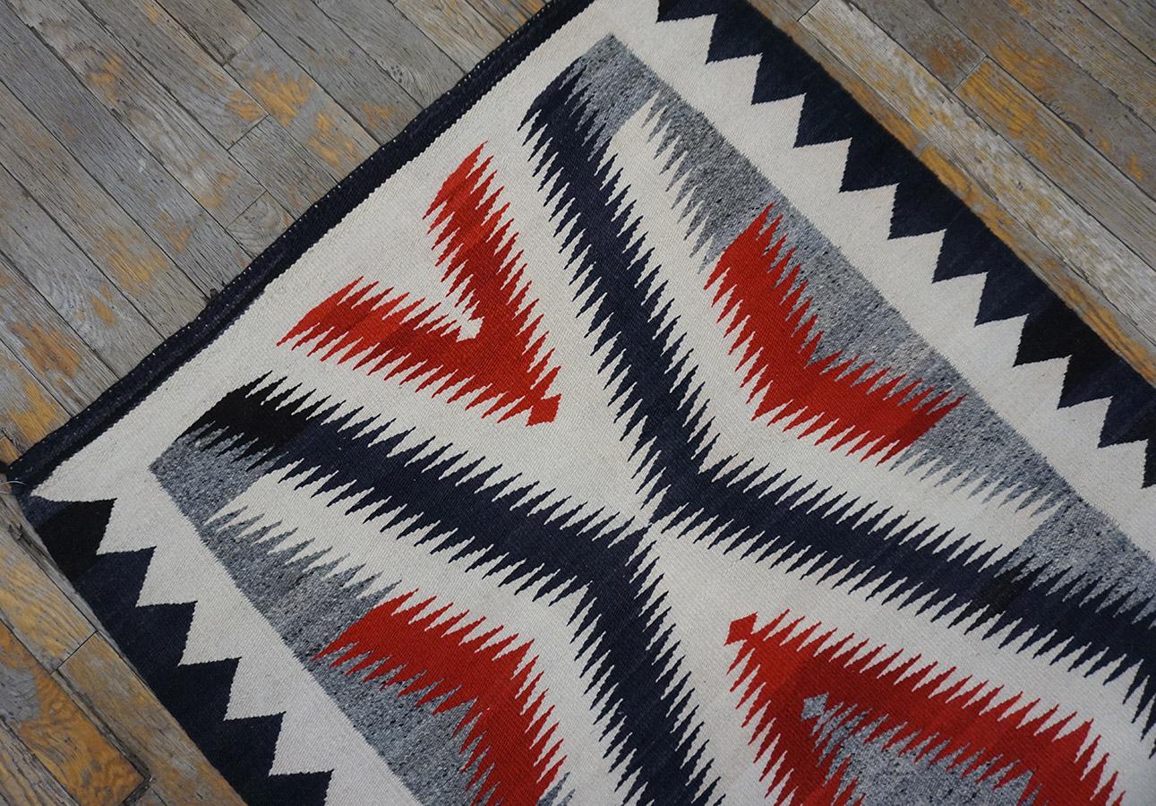 Hand-Woven Early 20th Century American Navajo Carpet For Sale