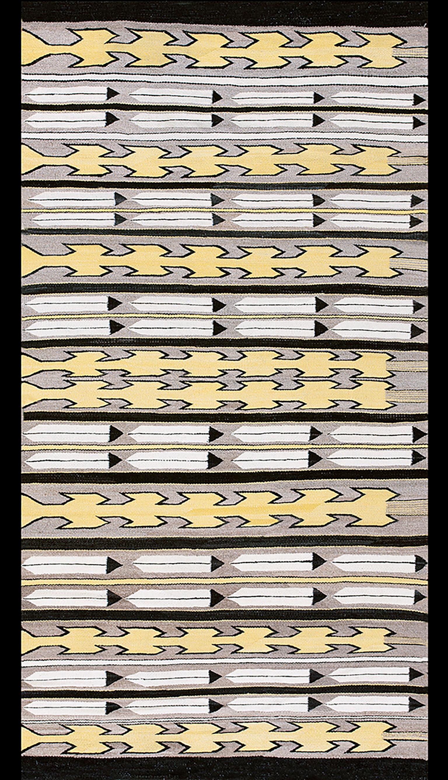 Alfombra navajo americana de principios del siglo XX con diseño de maíz en venta