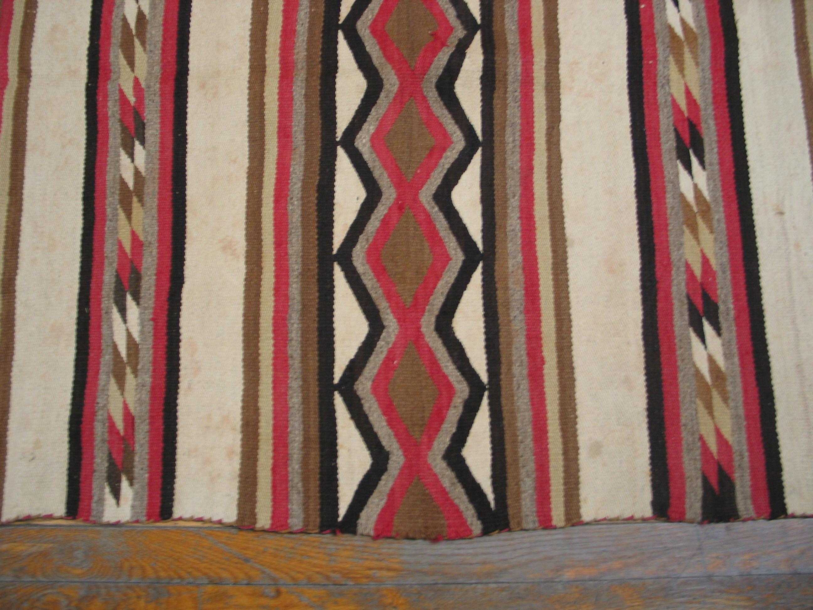 Début du 20ème siècle, tapis Navajo Chinle Wide Ruins ( 3'6