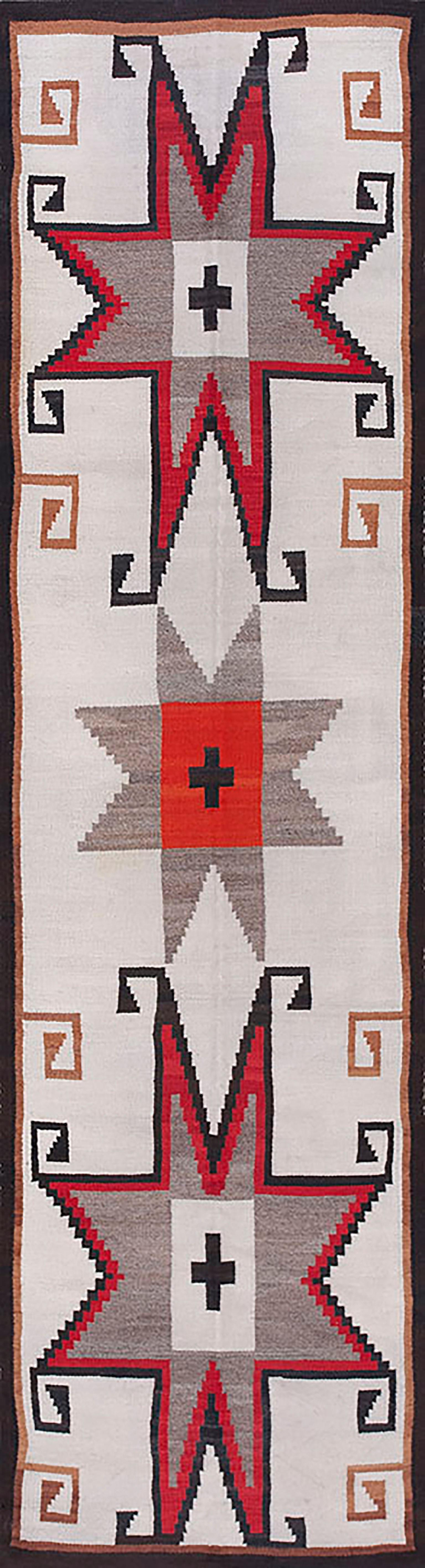 Early 20th Century American Navajo Crystal Rug For Sale 9