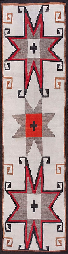 Amerikanischer Navajo-Kristallteppich des frühen 20. Jahrhunderts
