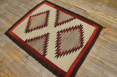 Early 20th Century American Navajo "Double Saddle" Rug ( 3' x 3'9"-92 x 115 )