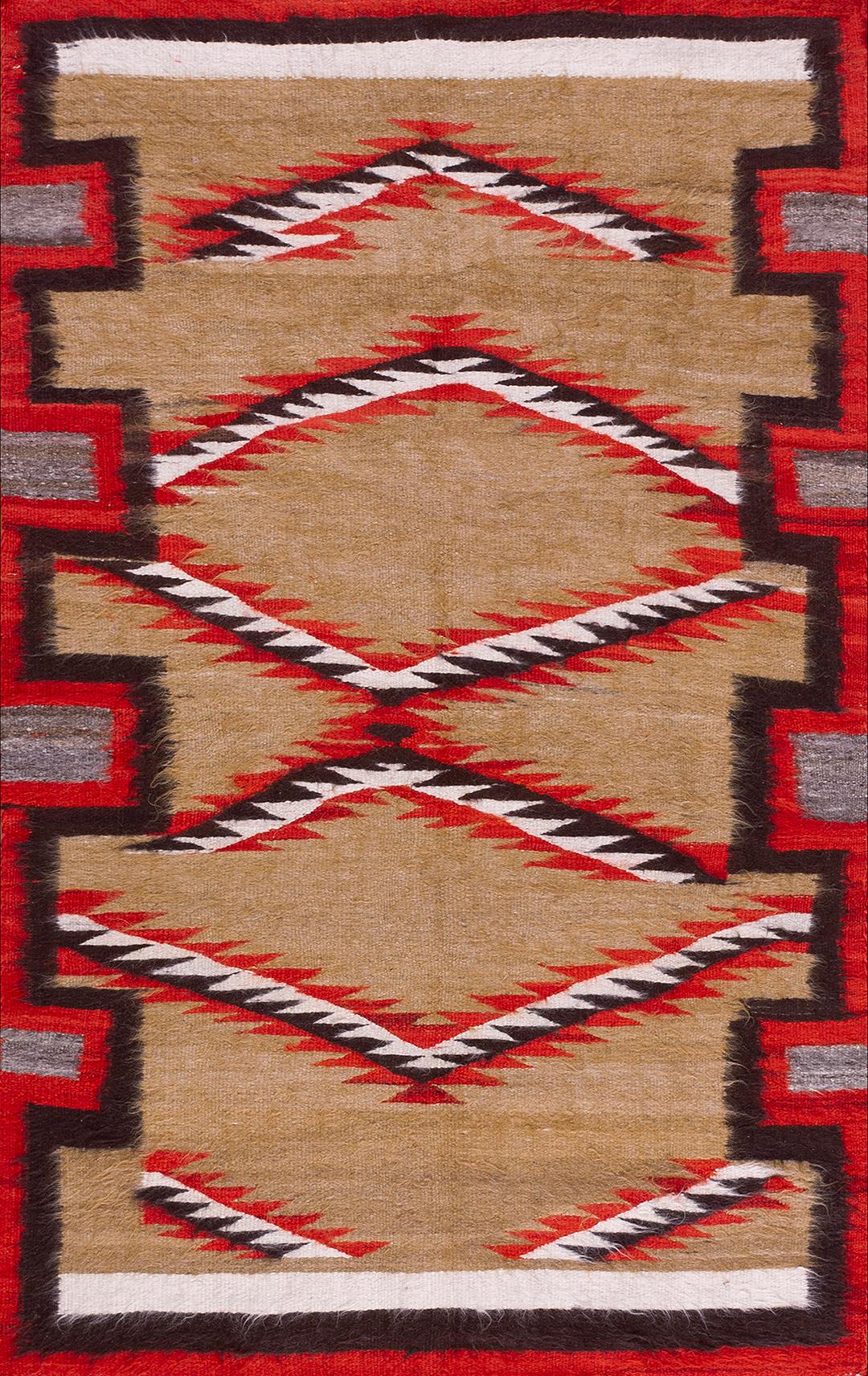 Early 20th Century American Navajo Rug (4'  x 6' 2" - 122 x 188 cm ) For Sale