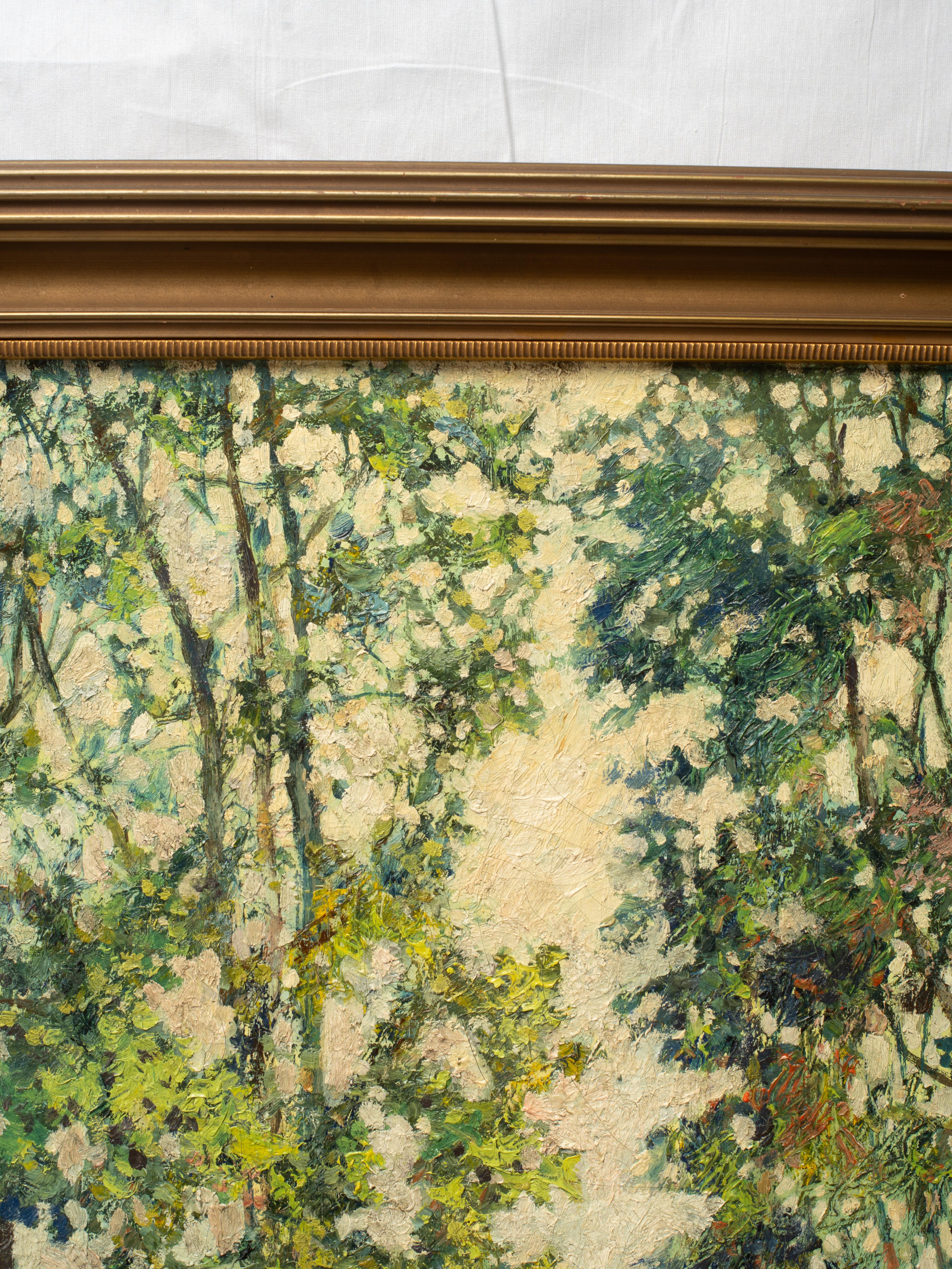 Early 20th Century American Oil Painting of River Landscape by Athol Ewing en vente 2