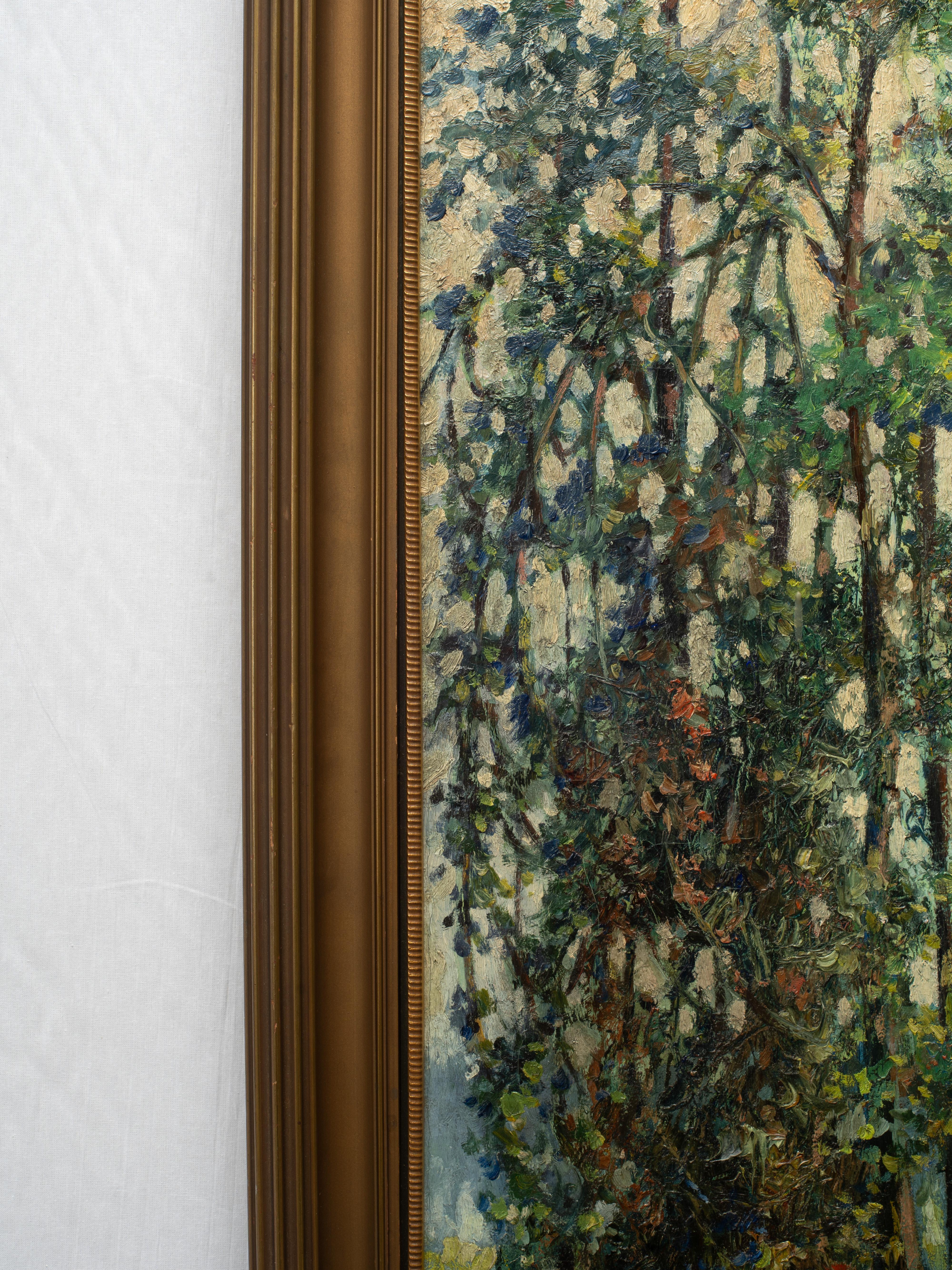 Early 20th Century American Oil Painting of River Landscape by Athol Ewing en vente 3