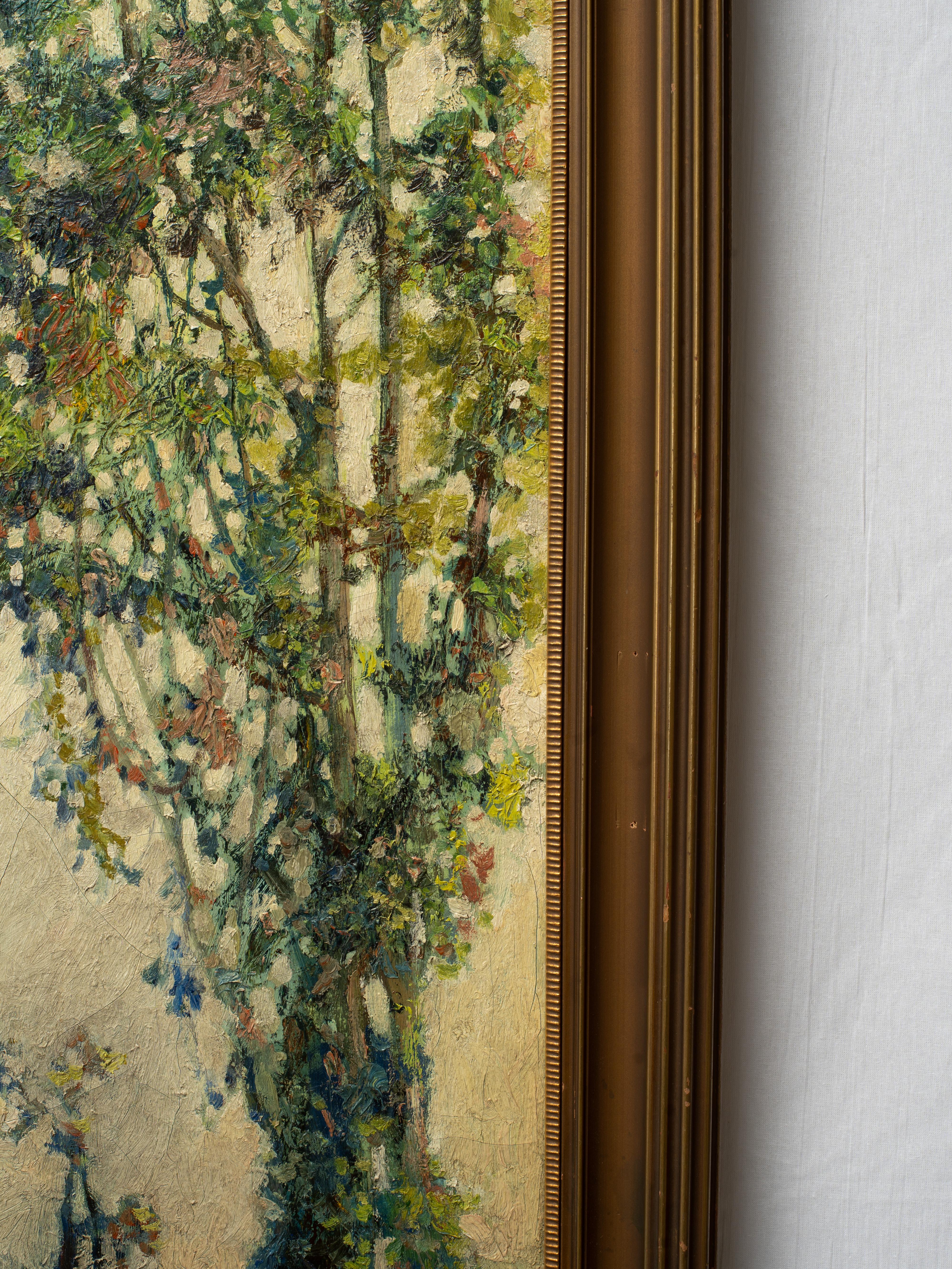 Early 20th Century American Oil Painting of River Landscape by Athol Ewing en vente 4