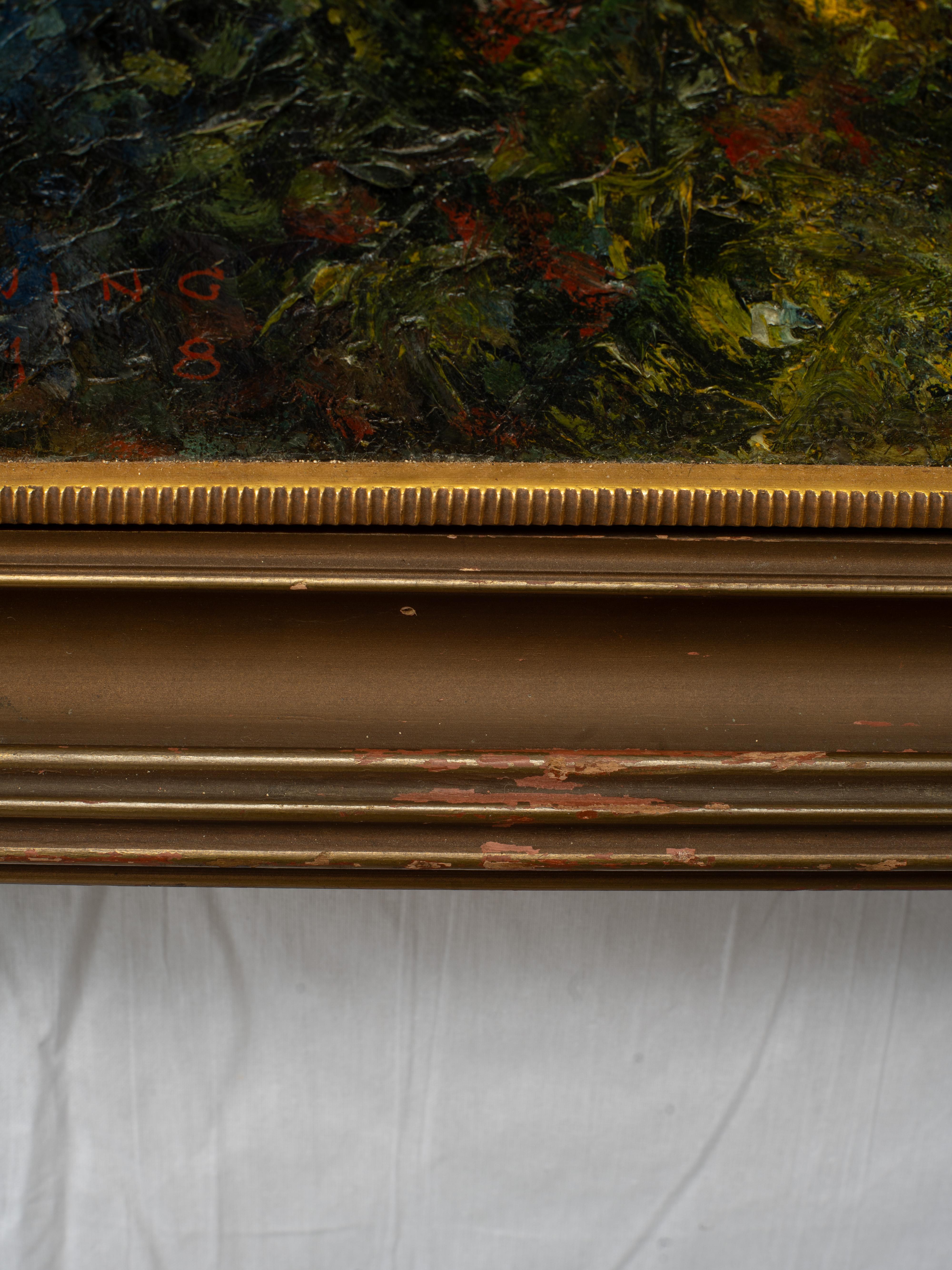 Early 20th Century American Oil Painting of River Landscape by Athol Ewing en vente 6