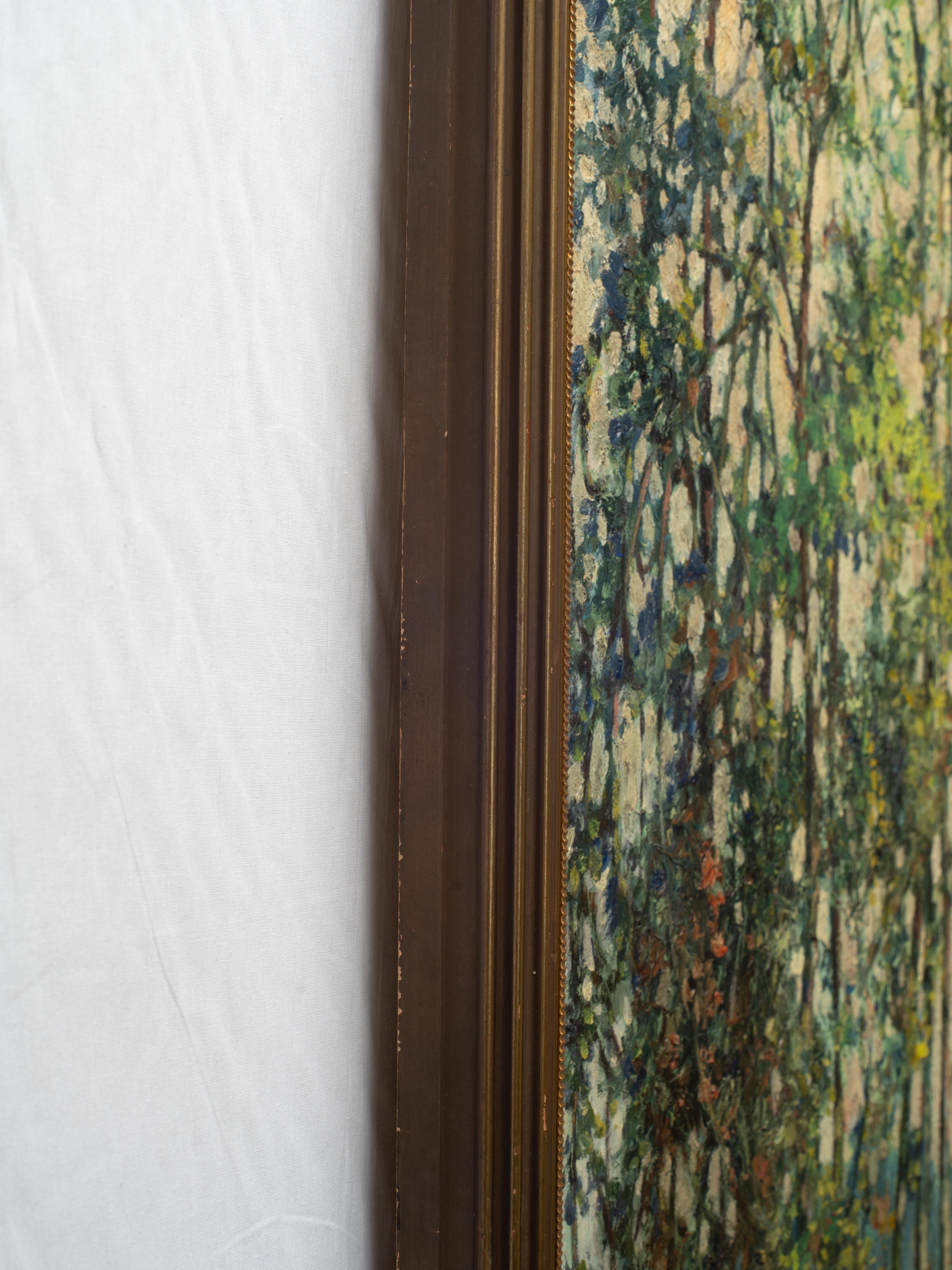 Early 20th Century American Oil Painting of River Landscape by Athol Ewing en vente 9