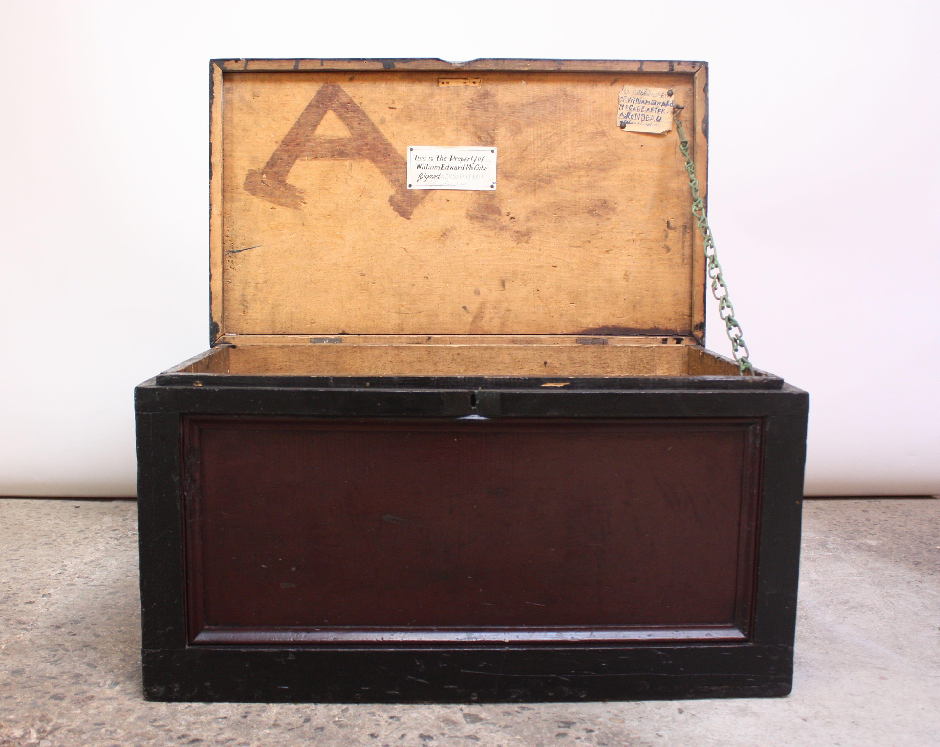 Early 20th Century American Painted Trunk or Blanket Chest 1