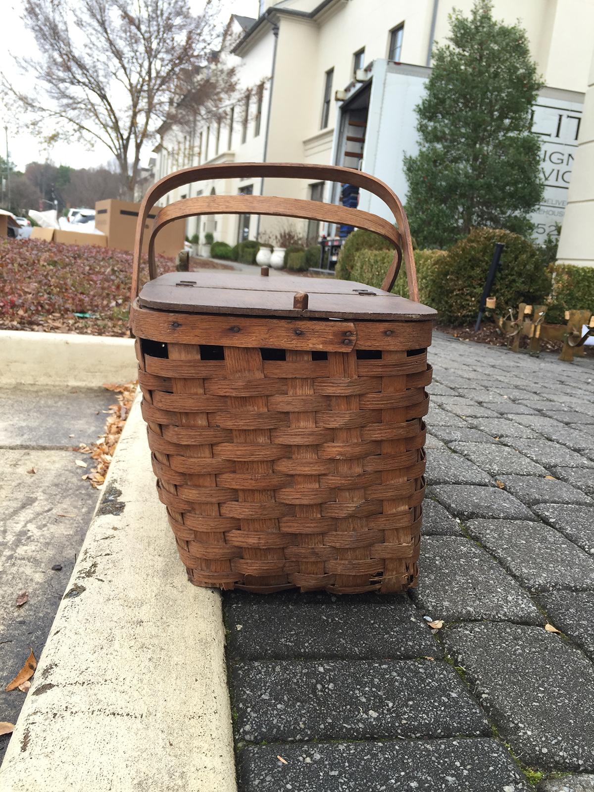Early 20th Century American Picnic Basket 1