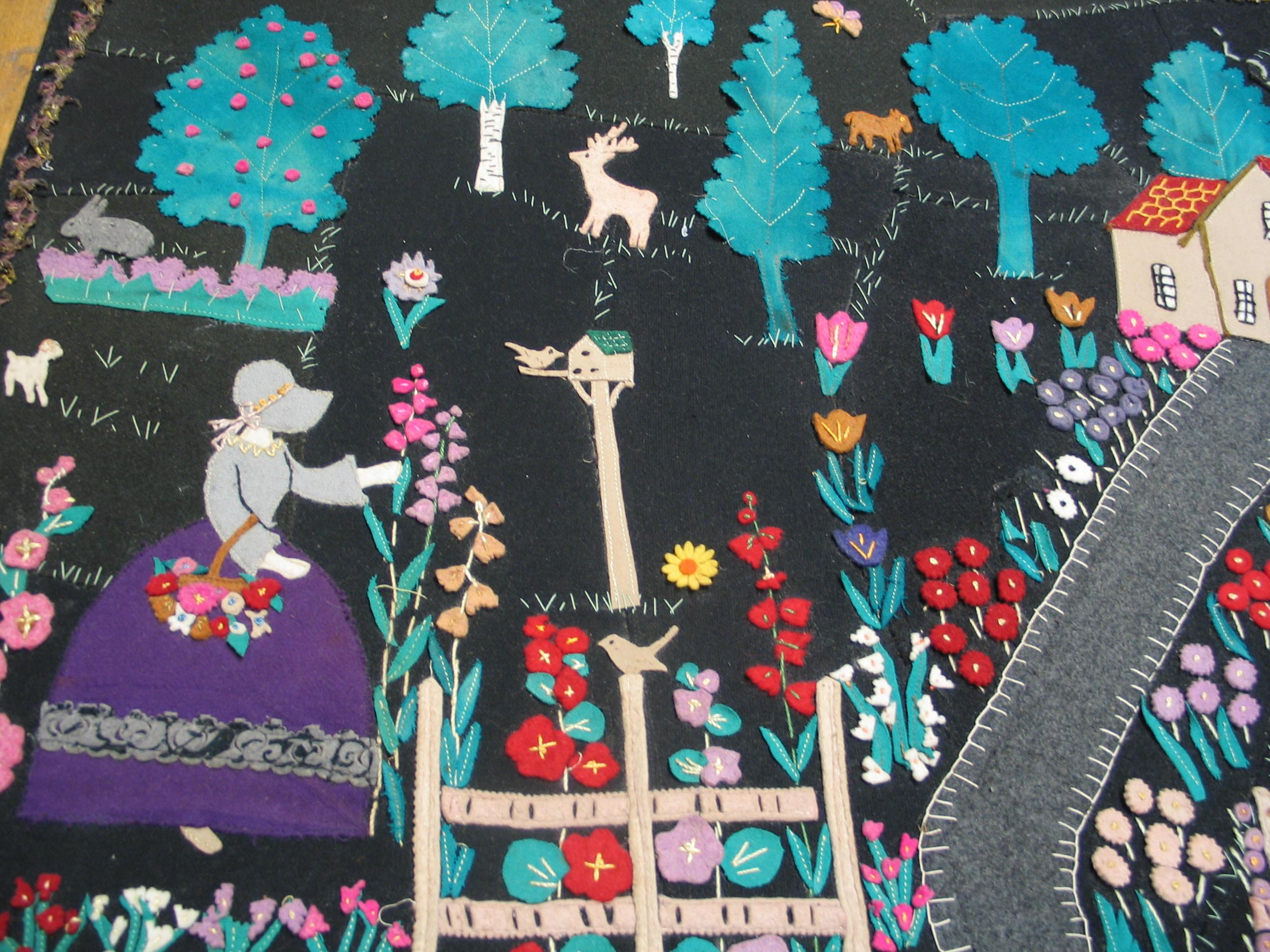 Americano Applique pittoriche americane del primo Novecento 	2' x	3' 2