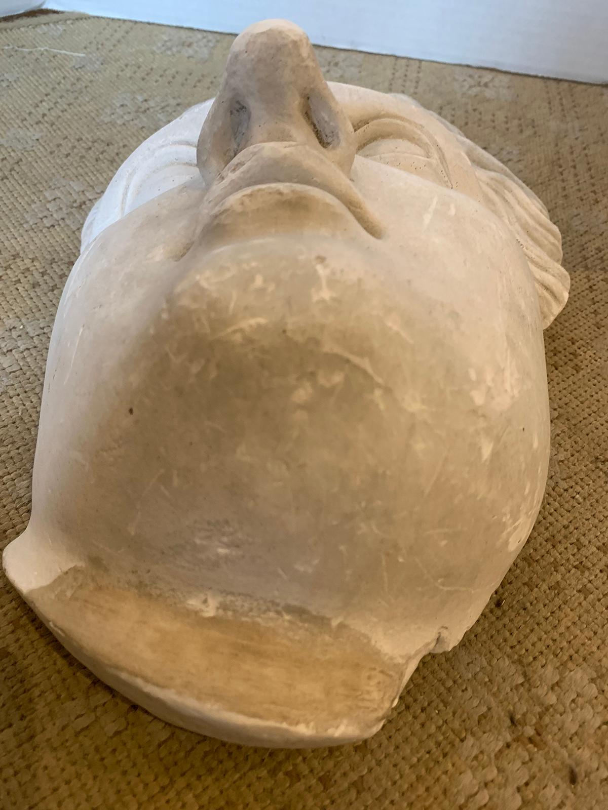 Early 20th Century American Plaster Mask of Man by C. Hennecke & Co. Milwaukee 8