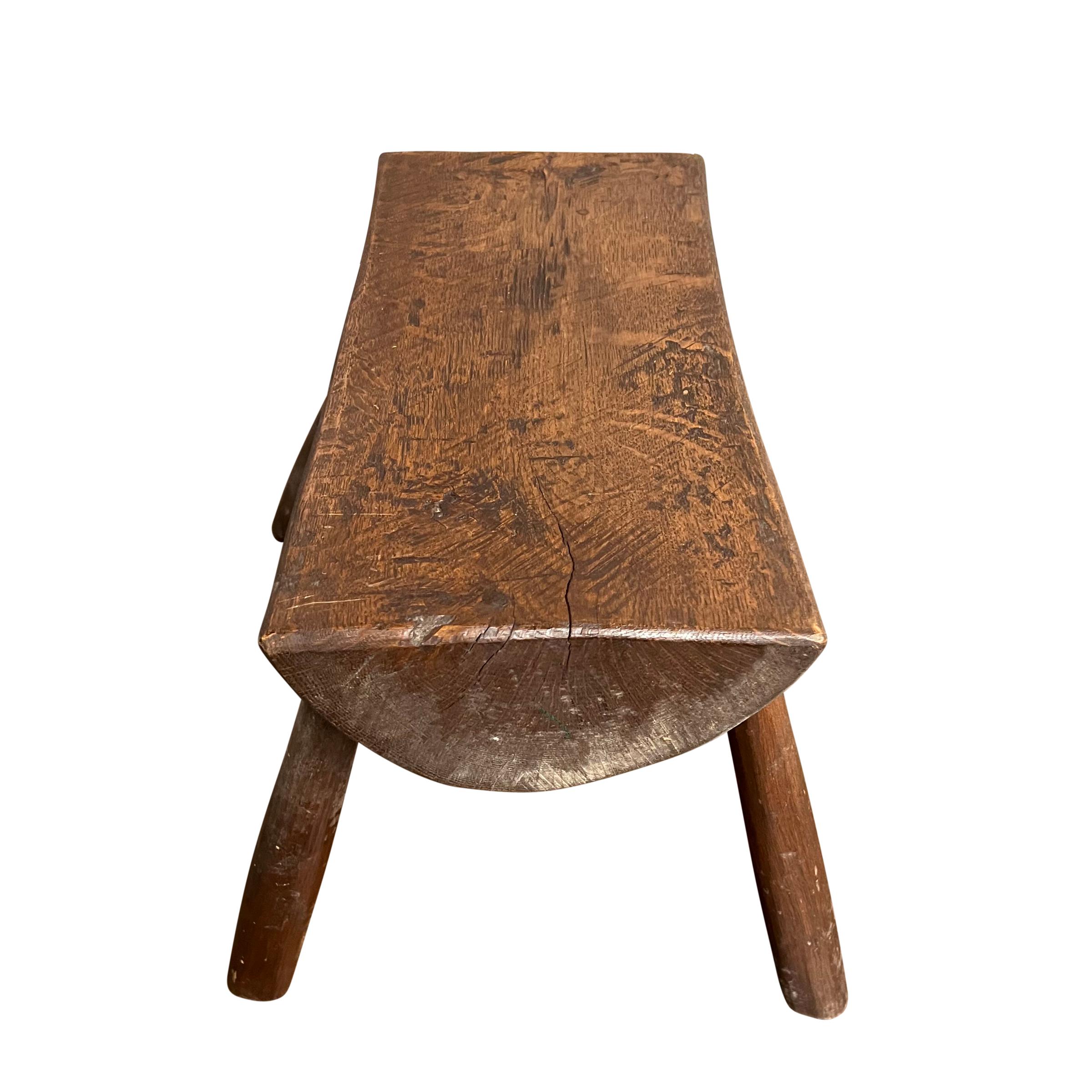 Early 20th Century American Primitive Milking Stool For Sale 2