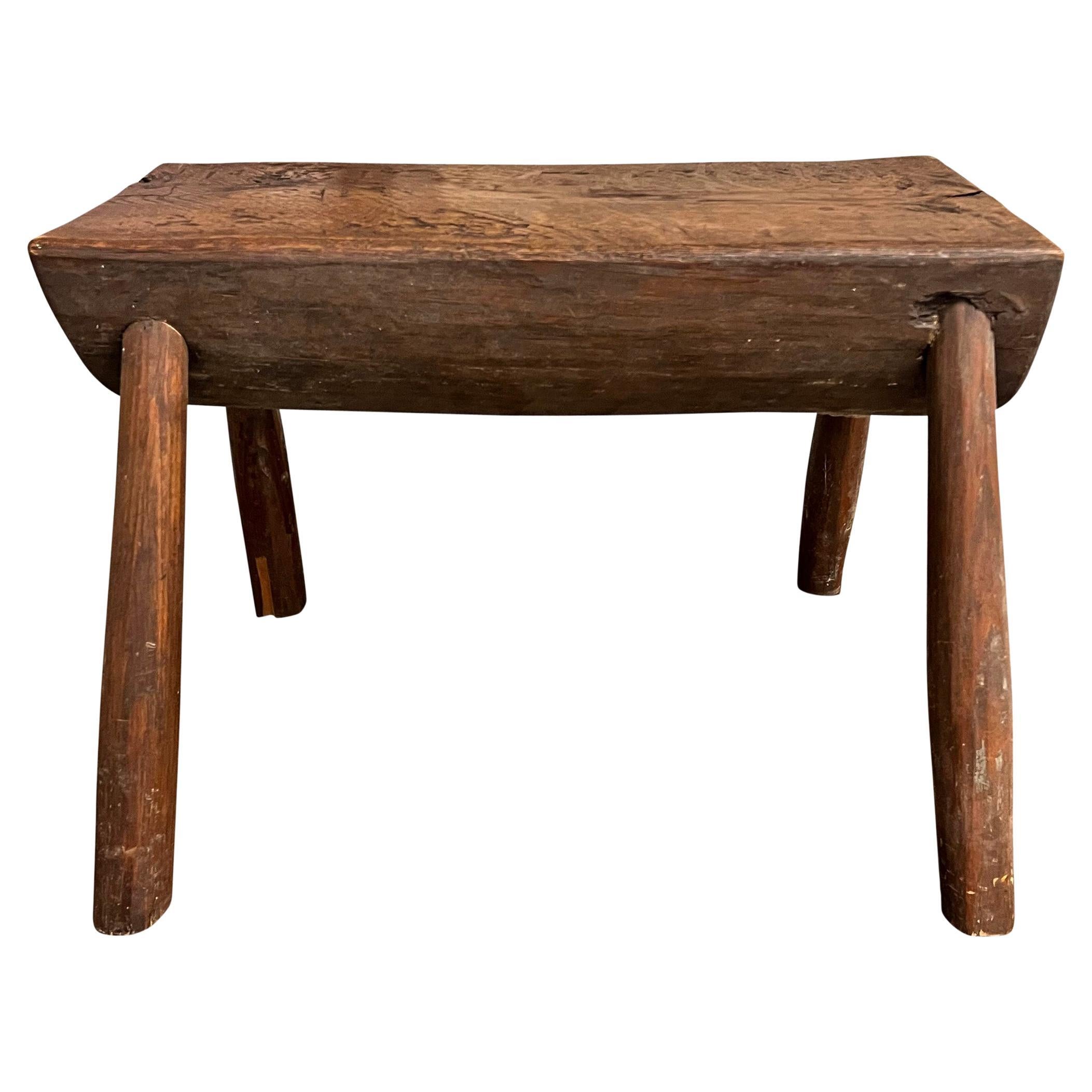 Tabouret de traite primitif américain du début du 20e siècle en vente