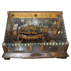Diorama de Arte Prisionero Americano de principios del siglo XX Bar Saloon Mono  Bar Bills