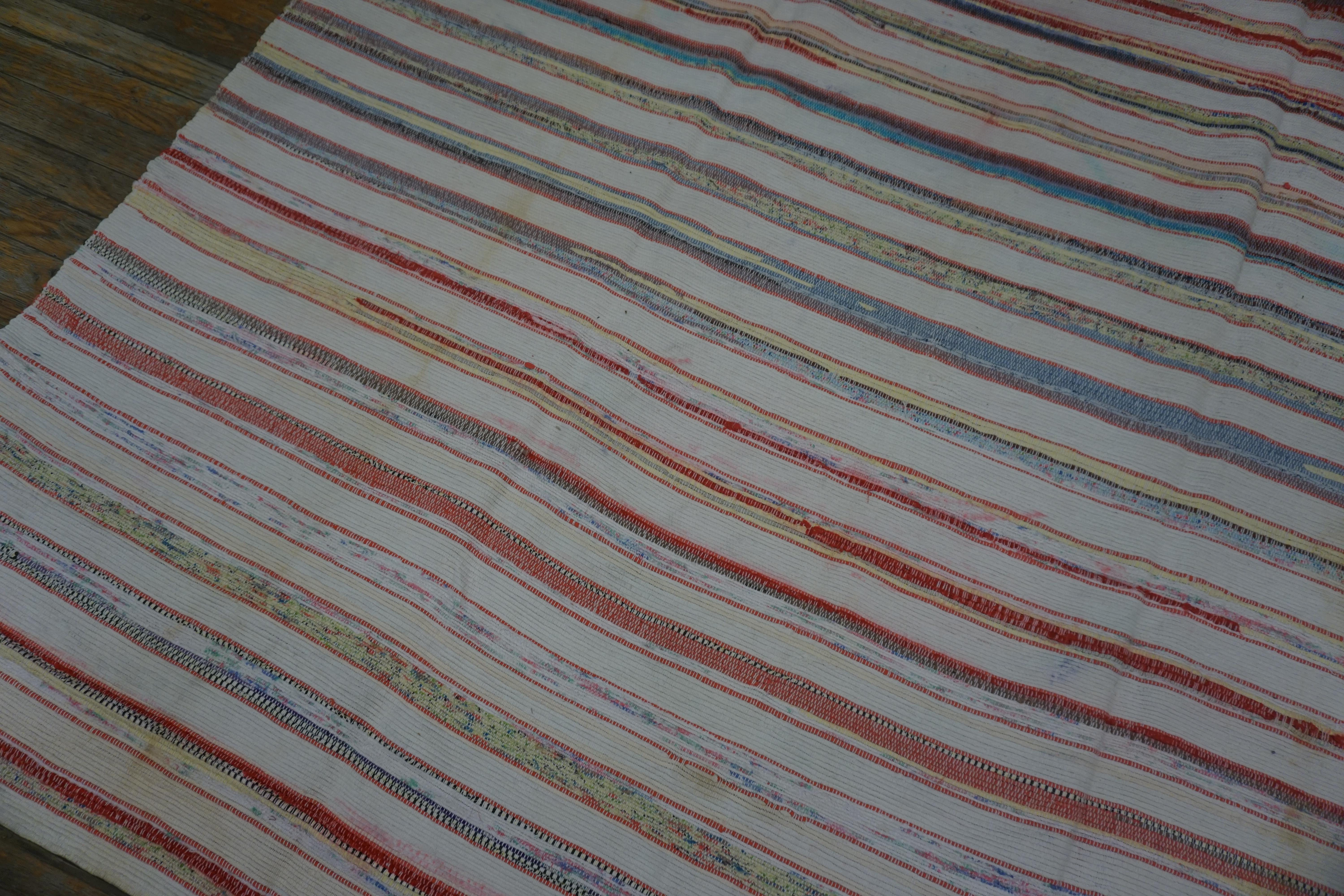 Amerikanischer Rag-Teppich des frühen 20. Jahrhunderts ( 5'5