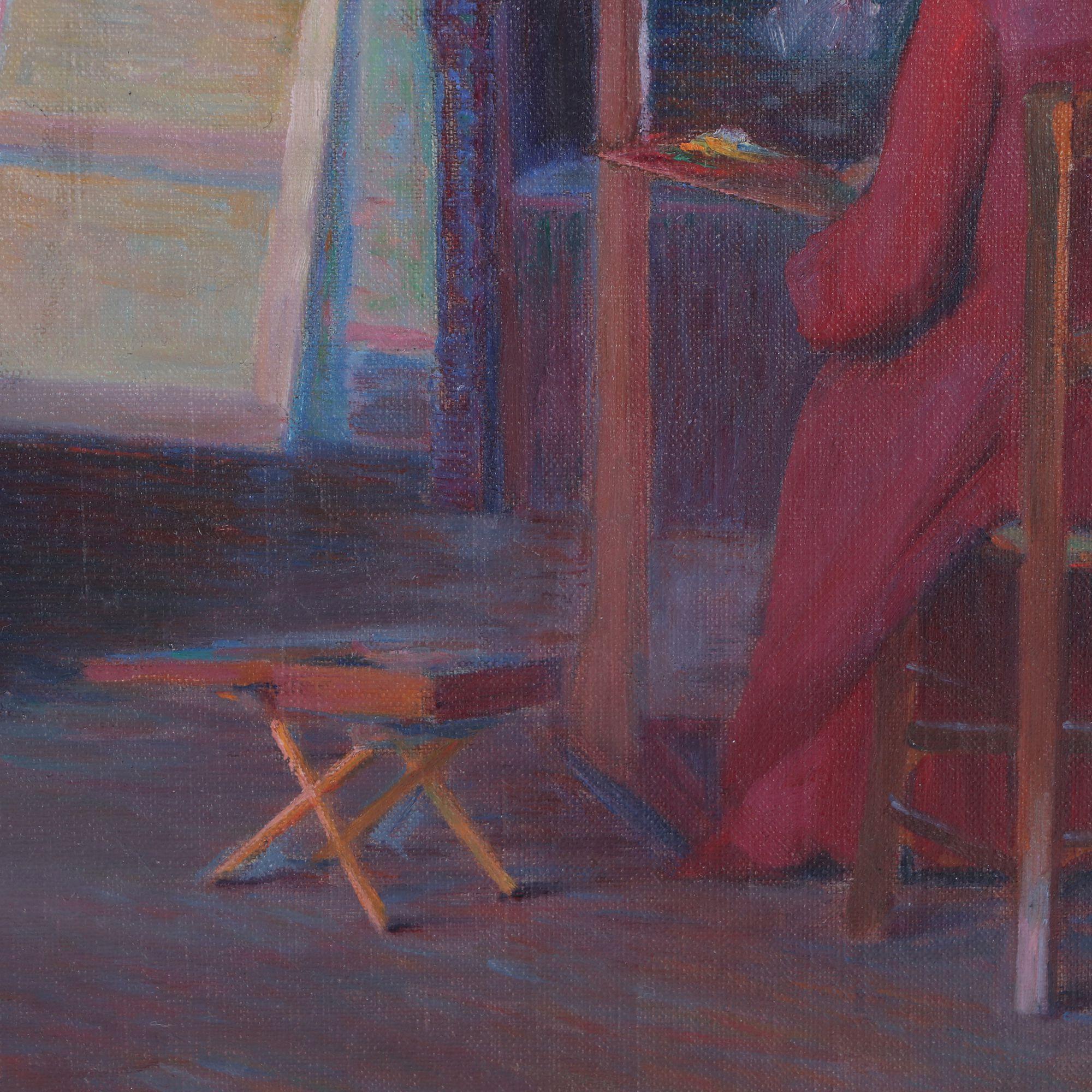 Moderno Pittura a olio di scuola americana del primo Novecento