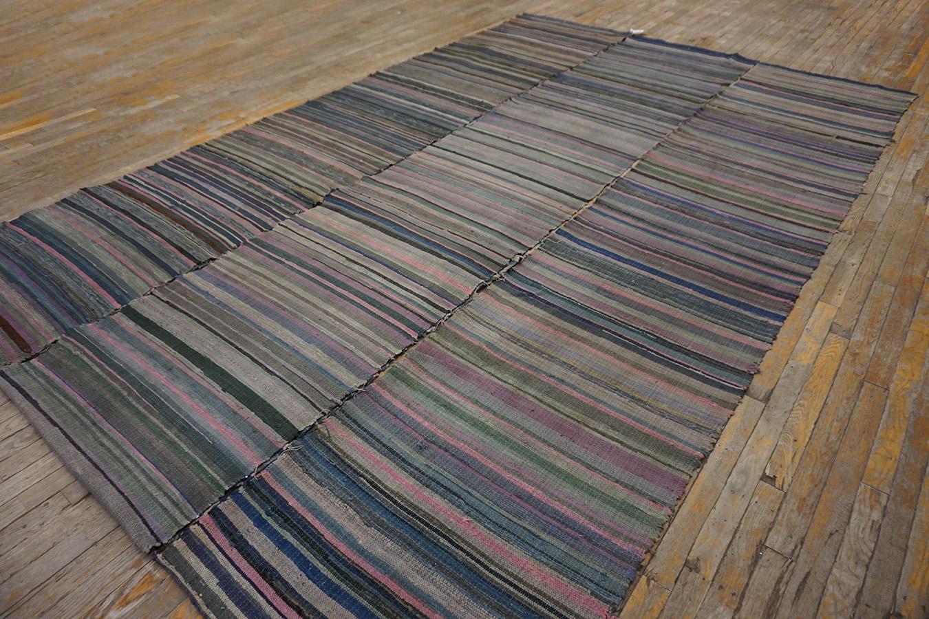 Early 20th Century American Shaker Rag Rug 7' 6