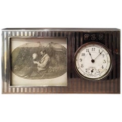 Early 20th Century American Silver Desk Clock
