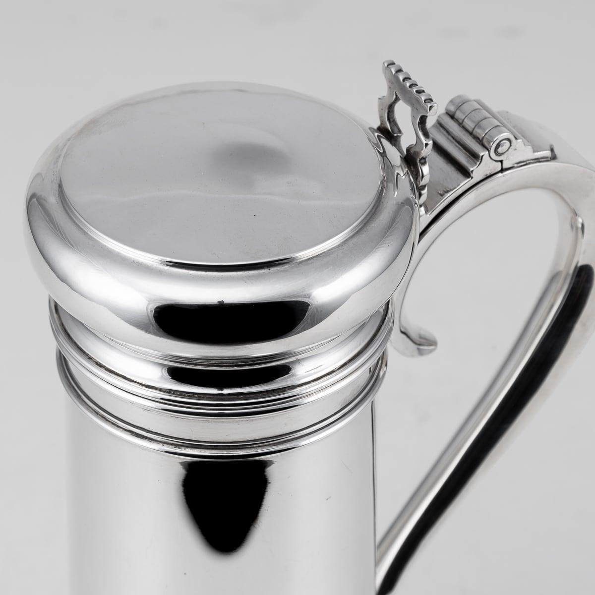 Early 20th Century American Solid Silver Tankard Cocktail Shaker, New York c1900 For Sale 6