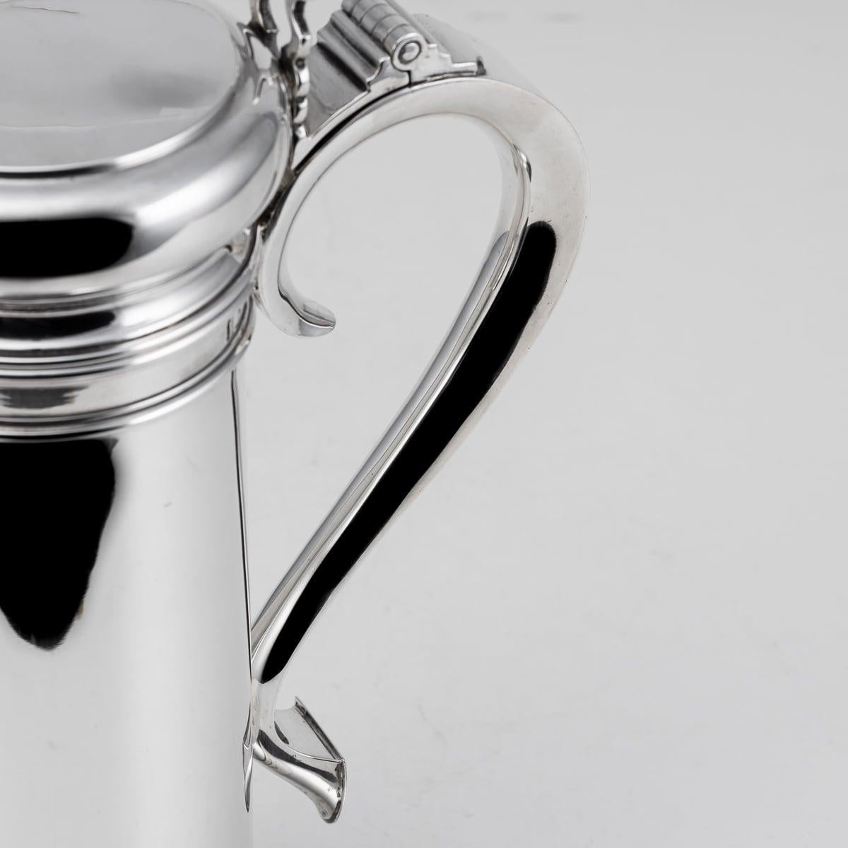Early 20th Century American Solid Silver Tankard Cocktail Shaker, New York c1900 For Sale 8