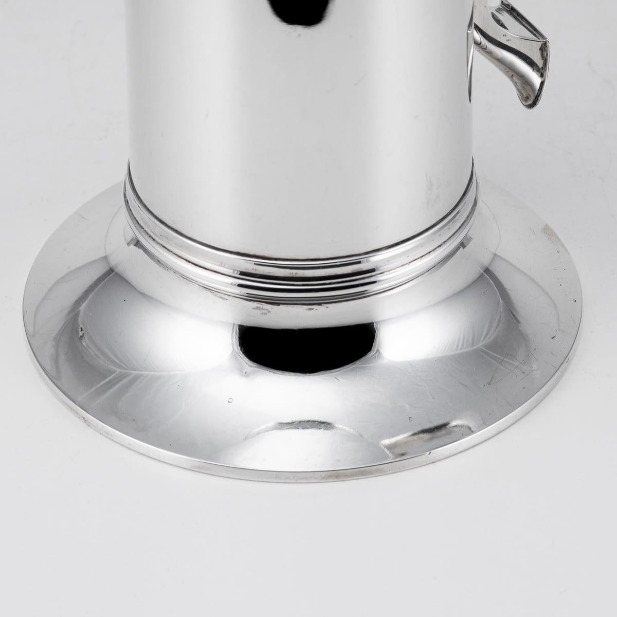 Early 20th Century American Solid Silver Tankard Cocktail Shaker, New York c1900 For Sale 9
