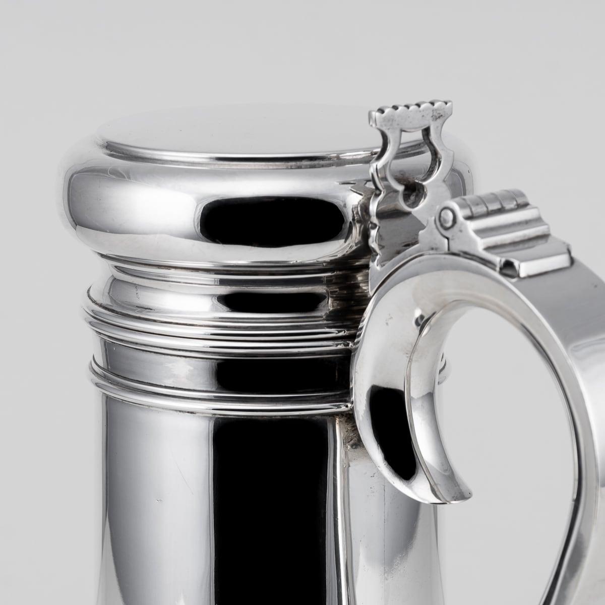 Early 20th Century American Solid Silver Tankard Cocktail Shaker, New York c1900 For Sale 10