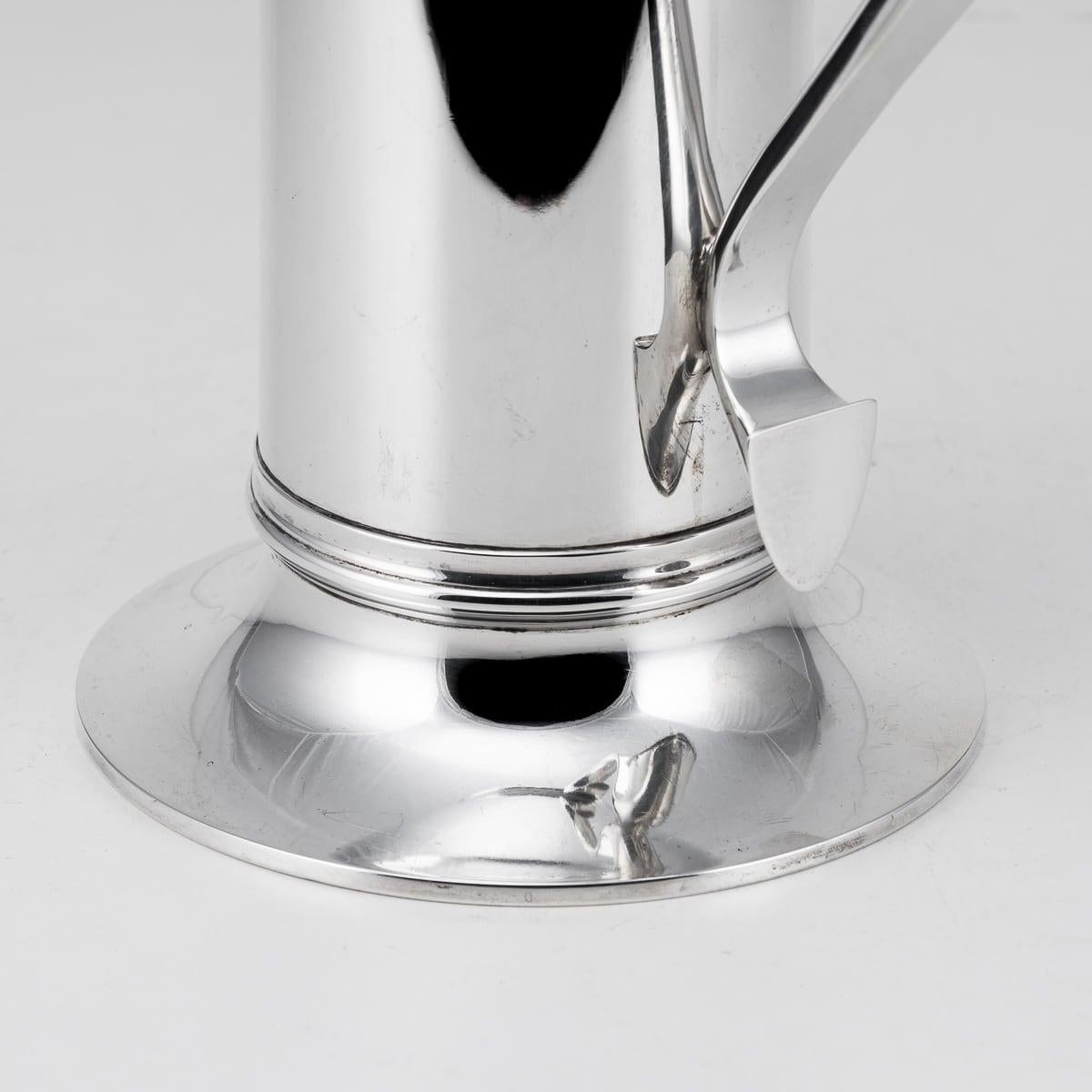 Early 20th Century American Solid Silver Tankard Cocktail Shaker, New York c1900 For Sale 11
