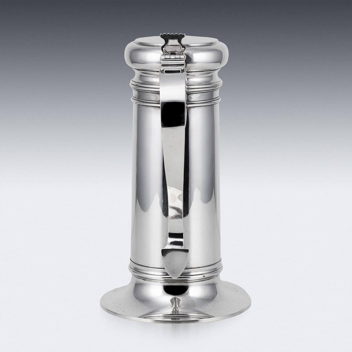 Early 20th Century American Solid Silver Tankard Cocktail Shaker, New York c1900 In Good Condition For Sale In Royal Tunbridge Wells, Kent