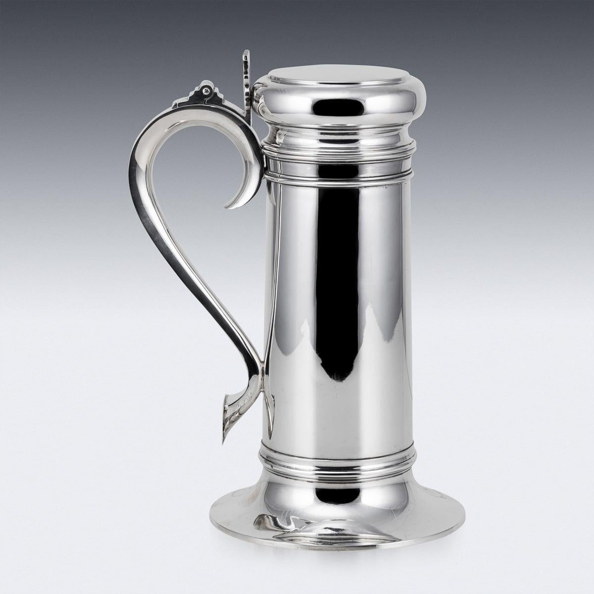 Early 20th Century American Solid Silver Tankard Cocktail Shaker, New York c1900 For Sale 1