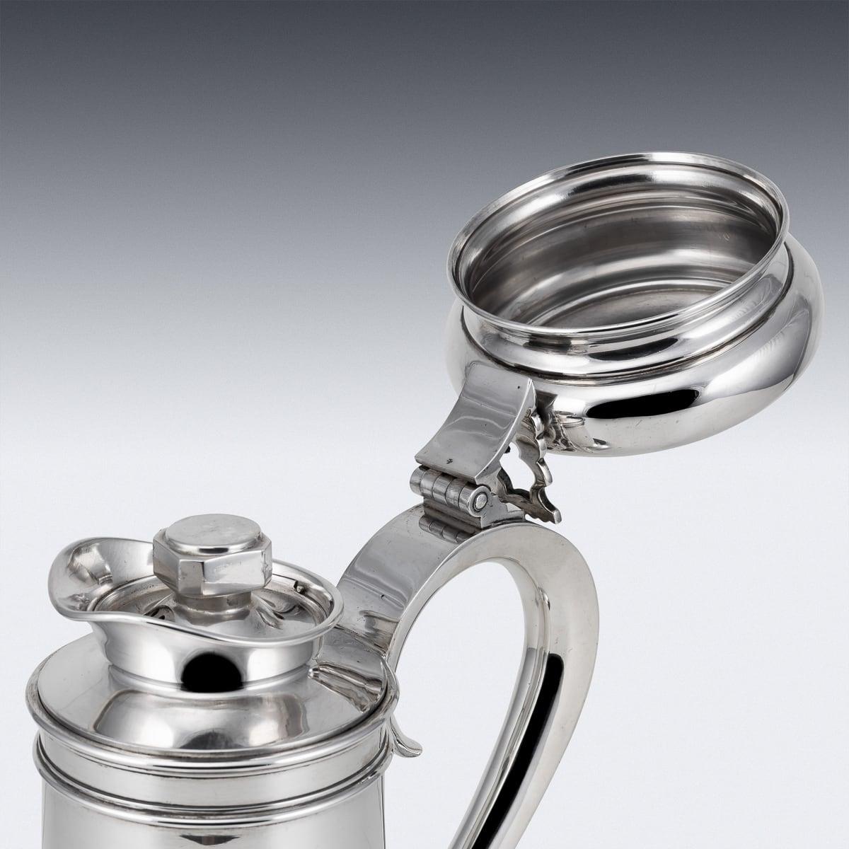 Early 20th Century American Solid Silver Tankard Cocktail Shaker, New York c1900 For Sale 3