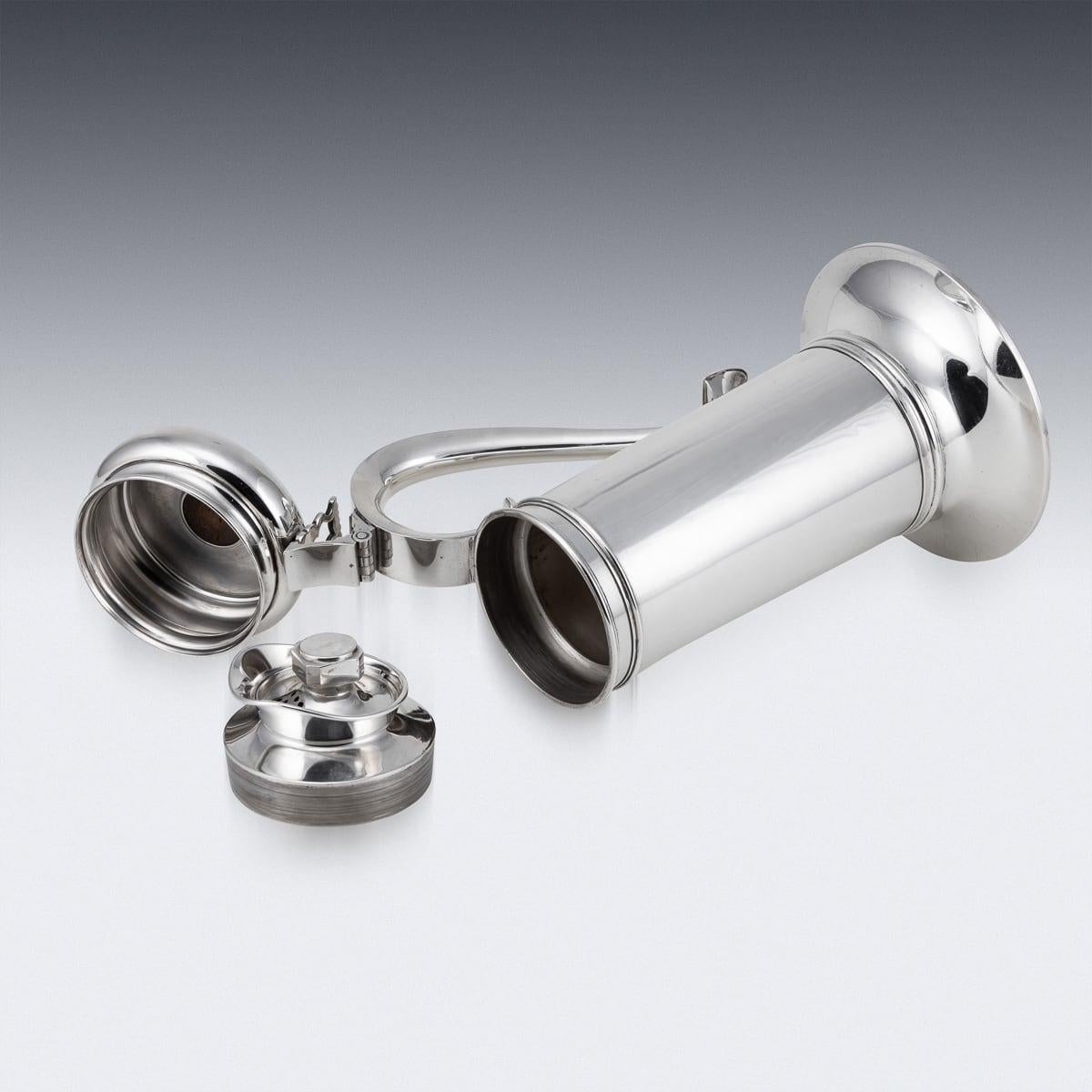 Early 20th Century American Solid Silver Tankard Cocktail Shaker, New York c1900 For Sale 4