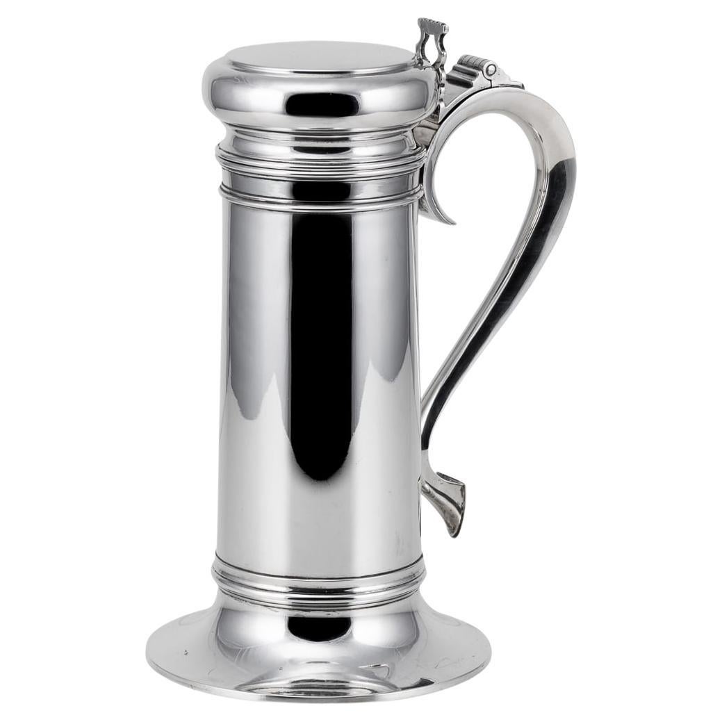 Early 20th Century American Solid Silver Tankard Cocktail Shaker, New York c1900 For Sale