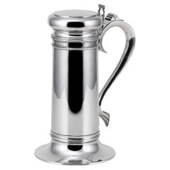 Early 20th Century American Solid Silver Tankard Cocktail Shaker, New York c1900