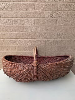 Early 20th Century American Splint Oak Buttocks Basket