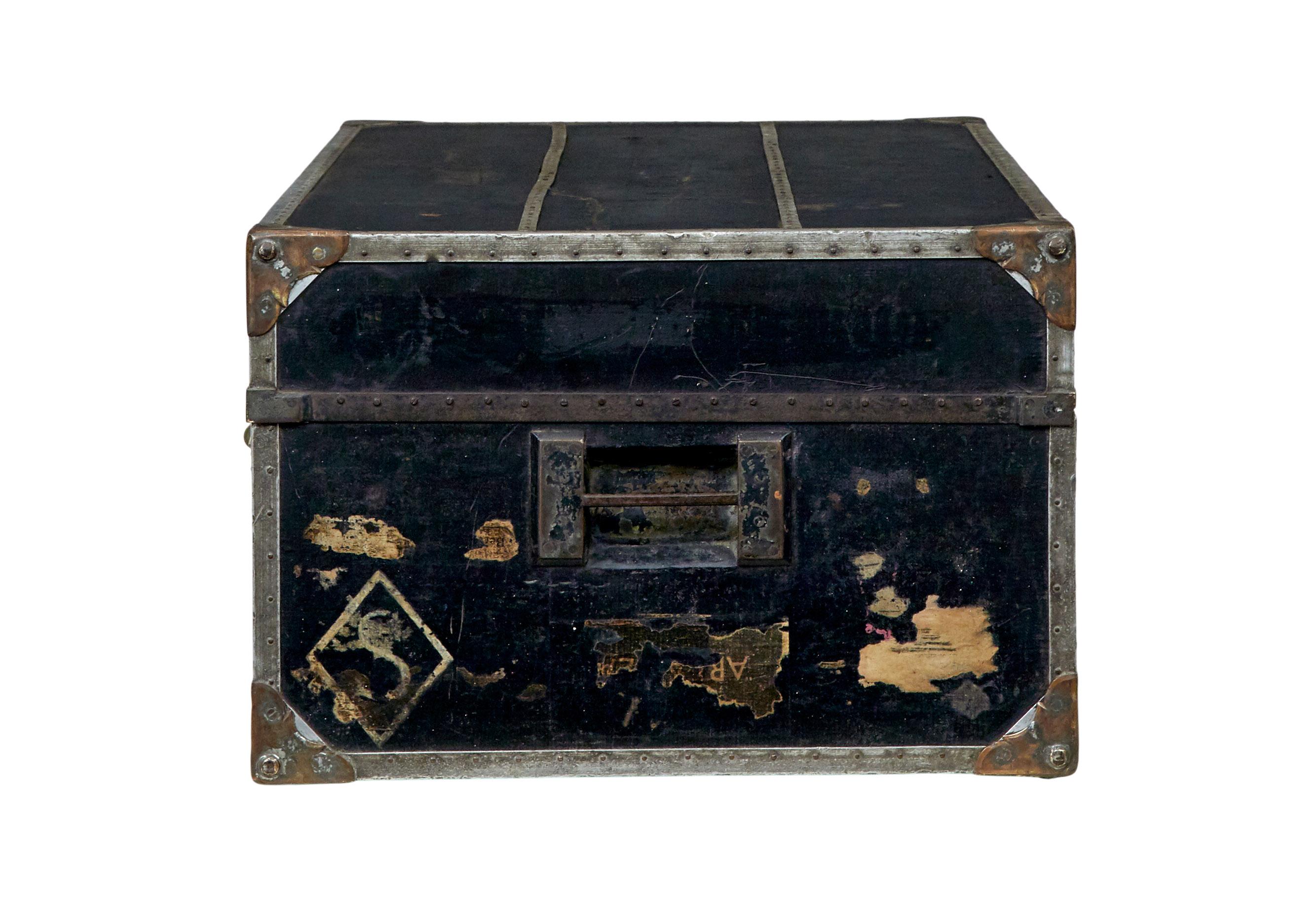 Chêne Coffre à vapeur américain du début du 20e siècle en vente