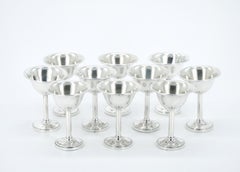 Amerikanisches Cordial-Geschirr aus Sterlingsilber des frühen 20. Jahrhunderts / Zehn