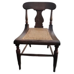 Early 20th Century American Victorian Cane Seat Low Side Chair