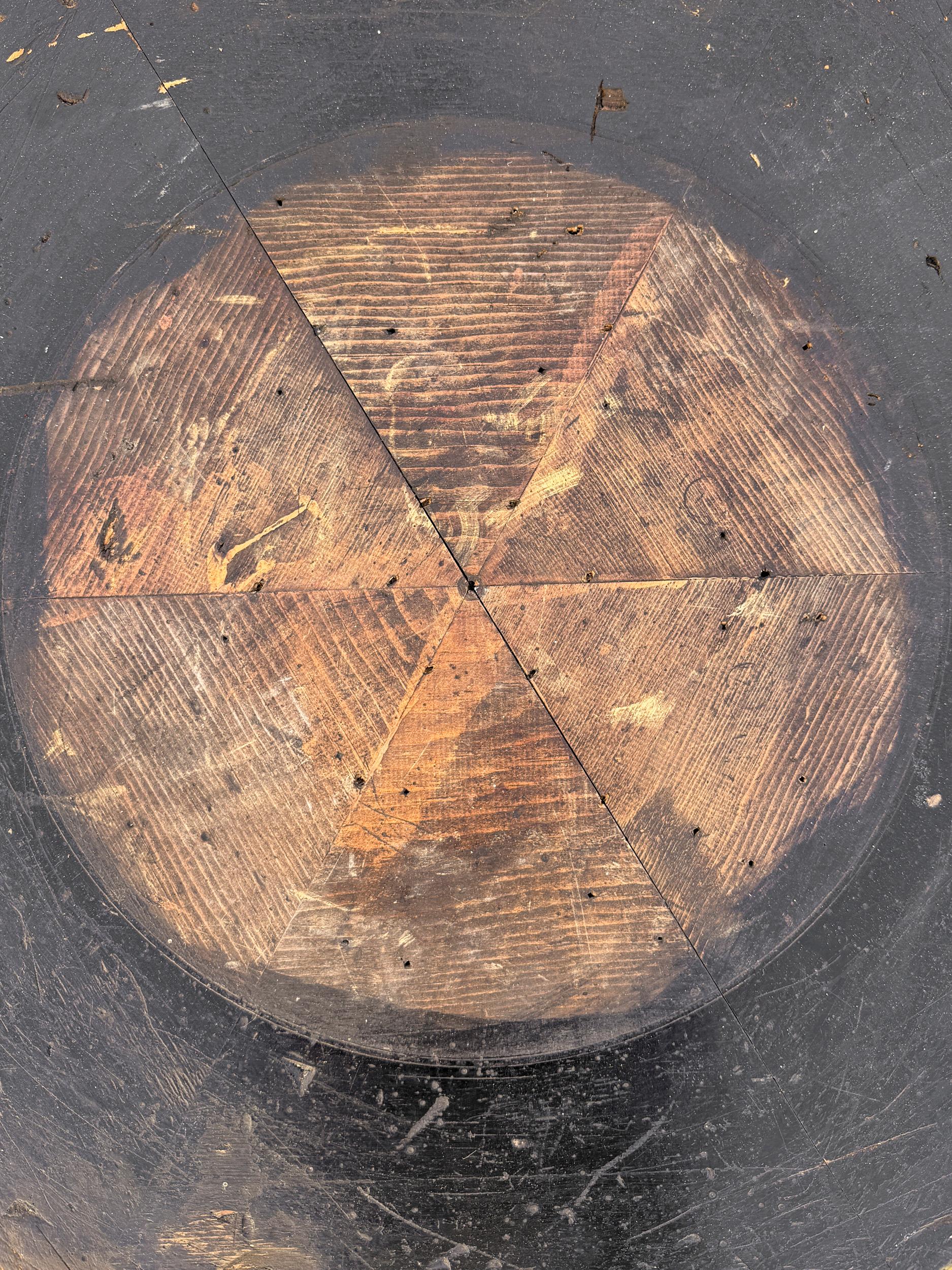 Early 20th Century American Wooden Gear Mold Side Table For Sale 3