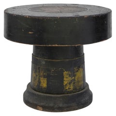 Early 20th Century American Wooden Gear Mold Side Table
