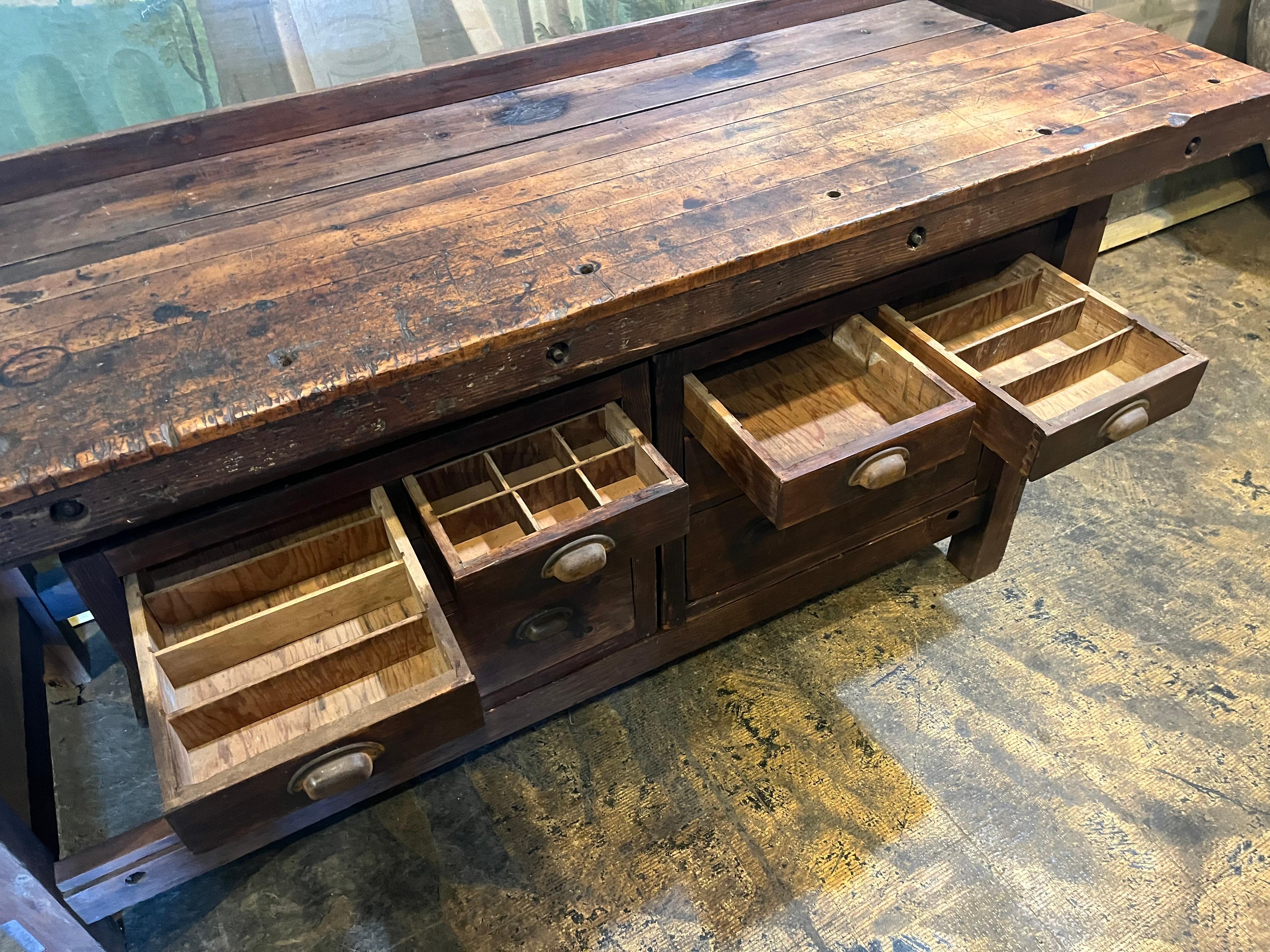 Beech Early 20th Century American Work Bench