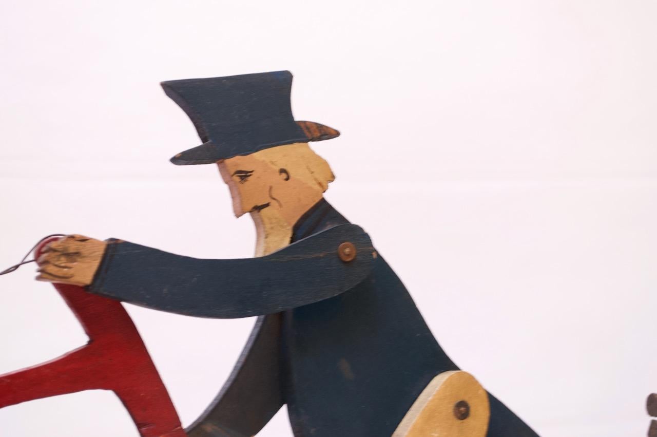Americana dell'inizio del XX secolo Zio Sam Lumberjack Whirligig in vendita 5