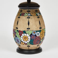 Early 20th Century Amphora Campina Round Vase Lamp