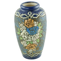 Early 20th Century Amphora Enameled Pottery Vase