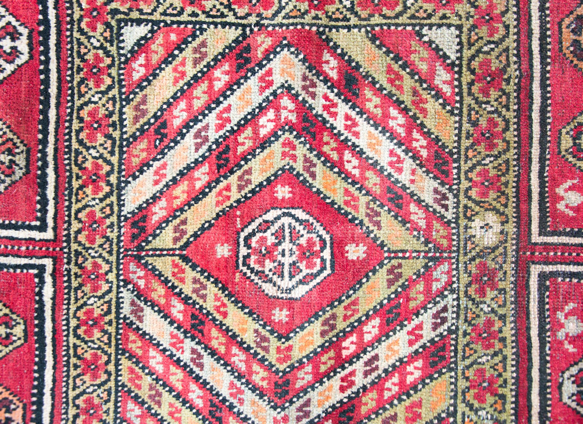 Wool Early 20th Century Anatolian Turkish Rug For Sale