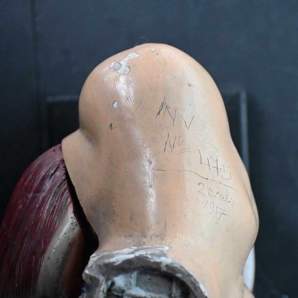 Mid-Century Modern Early 20th Century Anatomical Plaster Medical Torso Figure For Sale