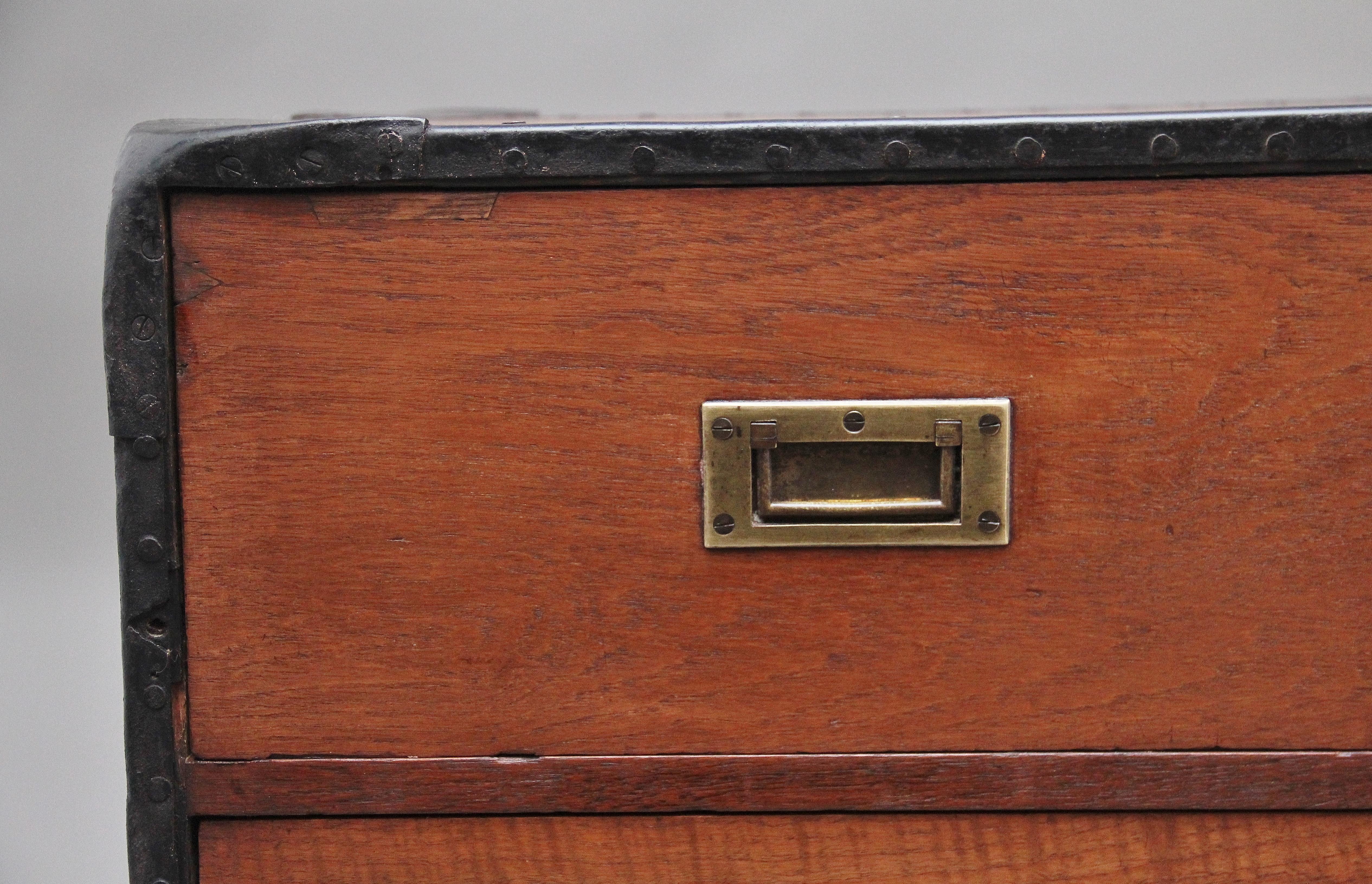 Hardwood Early 20th Century Anglo-Indian Camphor Wood Campaign Chest For Sale