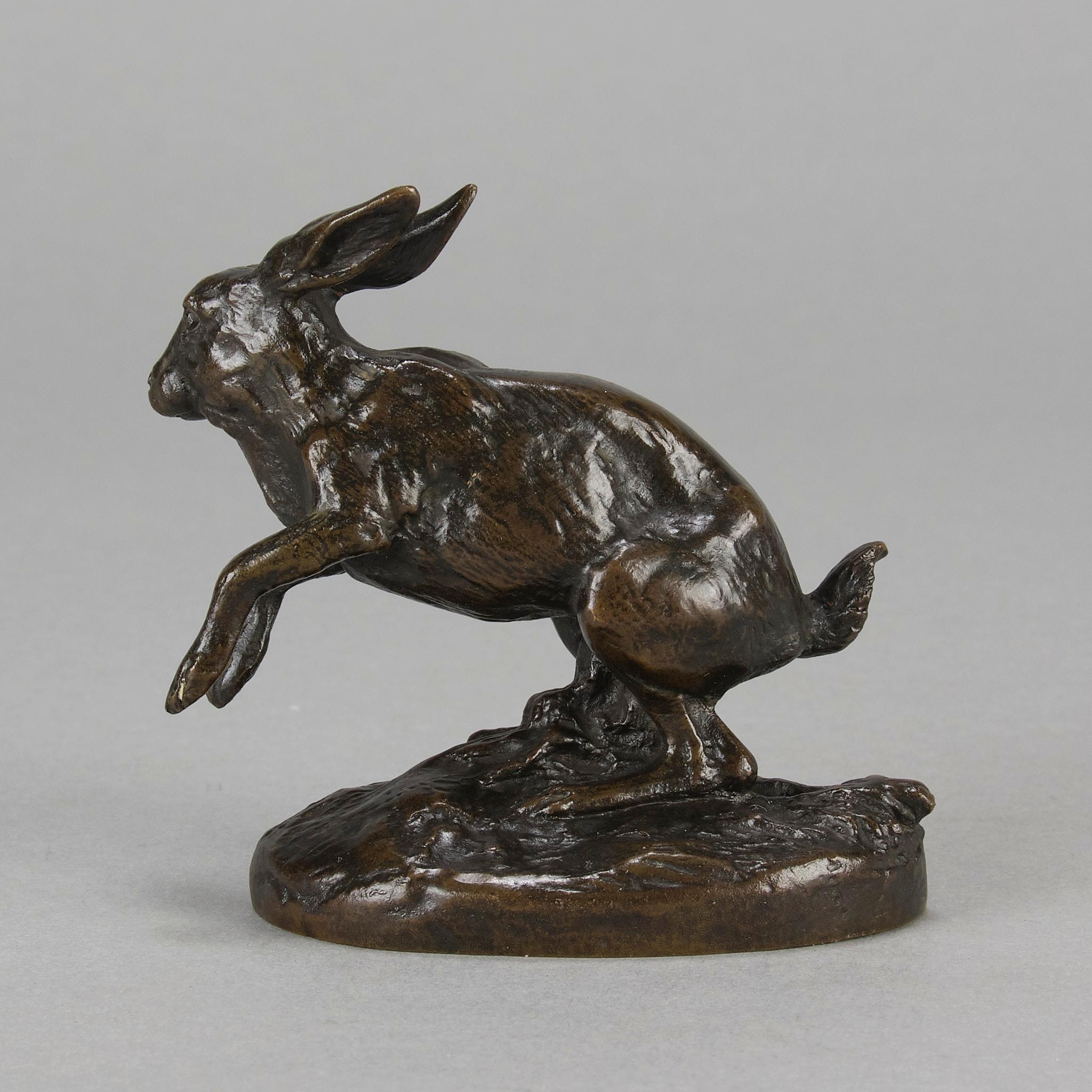 20ième siècle Bronze animalier du début du 20e siècle intitulé « Leaping Hare » de Louis Vidal en vente