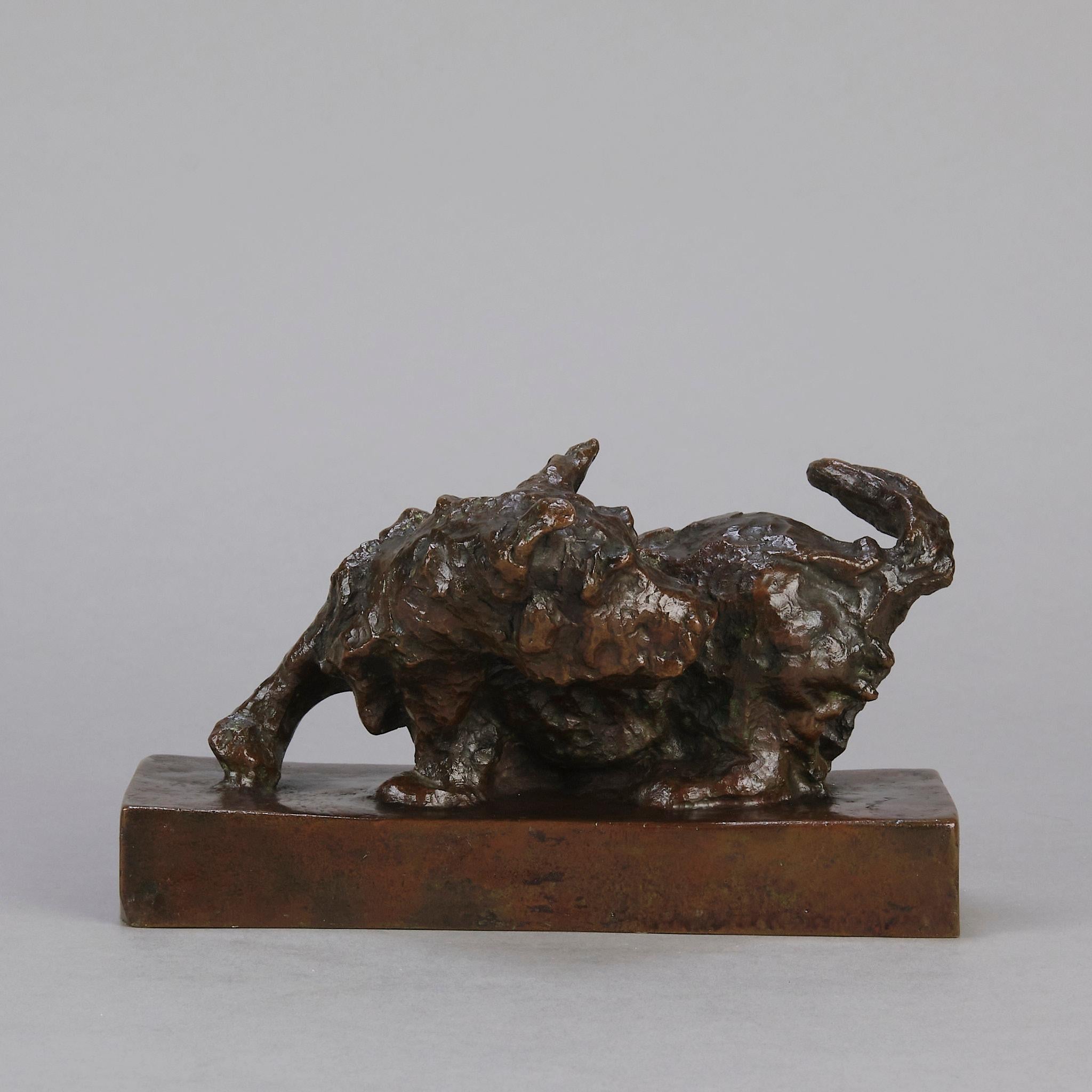 Art Nouveau Scultura in bronzo Animalier dei primi del Novecento 